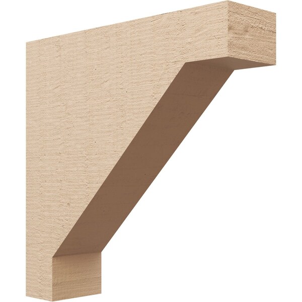 Ekena Millwork 5"W x 20"D x 20"H Thin Burlington Rough Cedar Woodgrain TimberThane Corbel, Primed Tan CORUR05X20X20BURRCPR - main